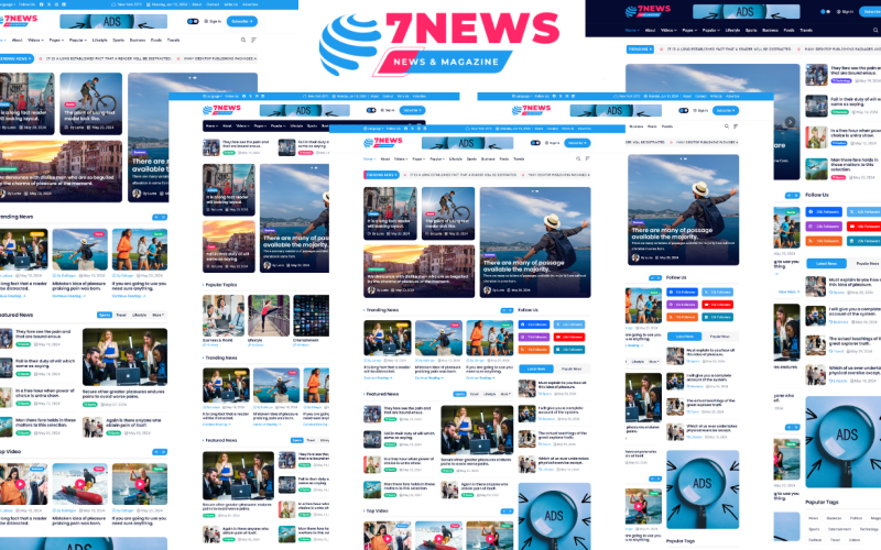 7News - HTML5-sjabloon voor nieuws en tijdschriften