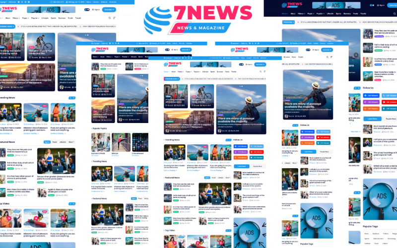 7News - Nachrichten und Zeitschriften HTML5-Vorlage