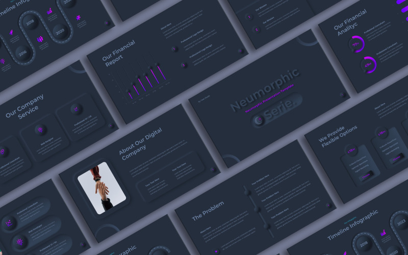 Нейморфний шаблон презентації Google Slides