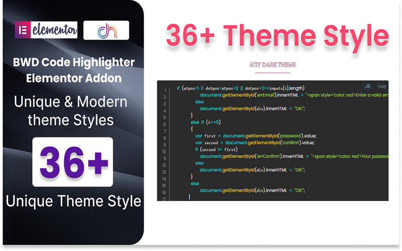 Plugin WordPress de surligneur de code pour Elementor