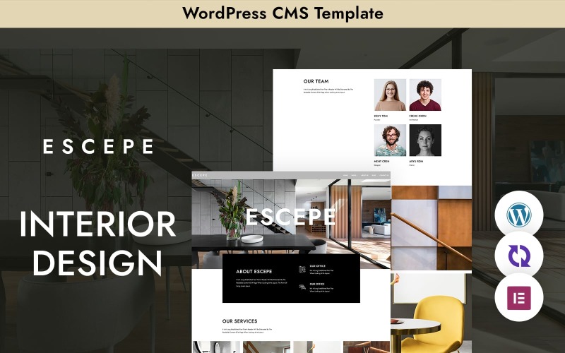 室内工作室的“Escepe”WordPress 主题
