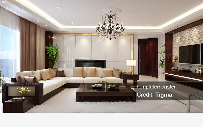 Elegancia contemporánea: una visión de sala de estar