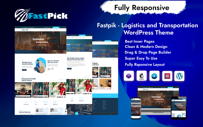 Fastpik – тема WordPress для логістики та транспорту