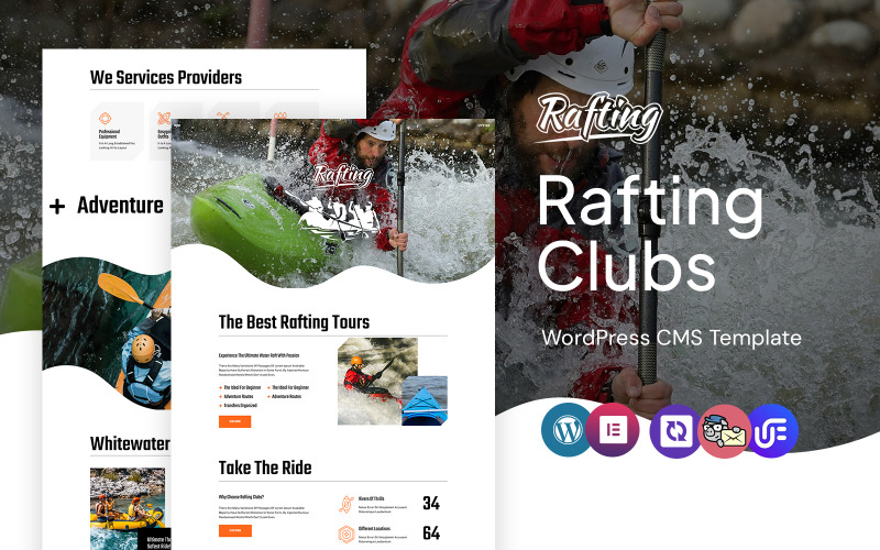 Rafting - Tema Elementor WordPress per club di rafting