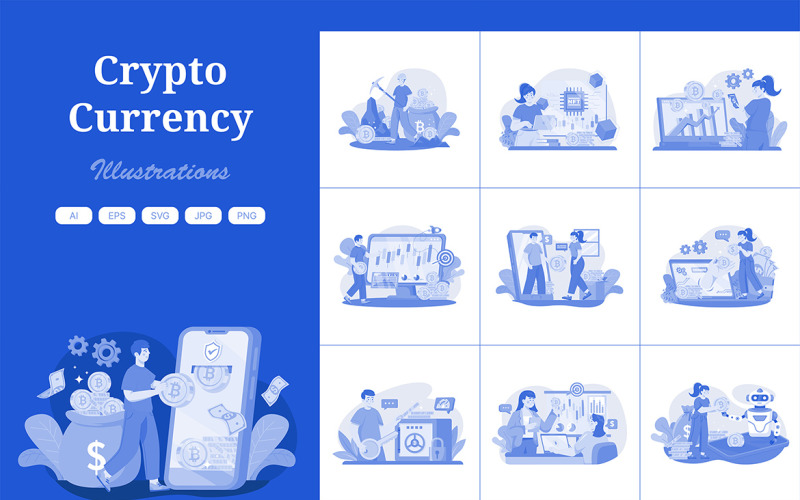 M495_ Cryptocurrency Illustration Pack 2