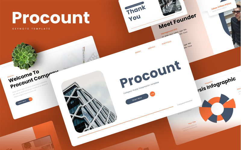 Procount – Vállalati profil Keynote sablon