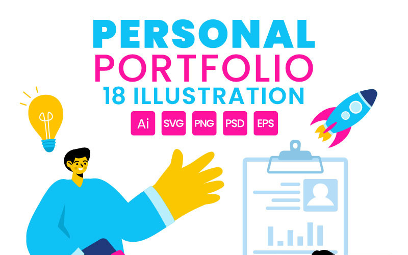 18 Ilustracja osobistego portfolio