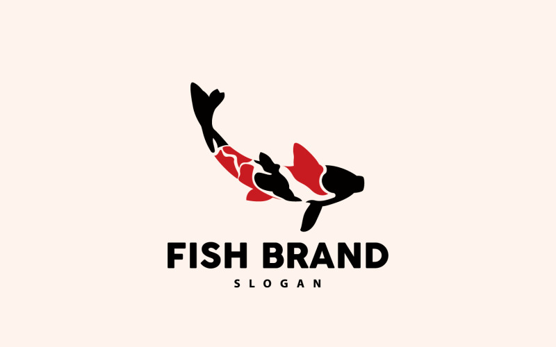 Koi Fisch Logo Design Fisch Aquarium BrandV2