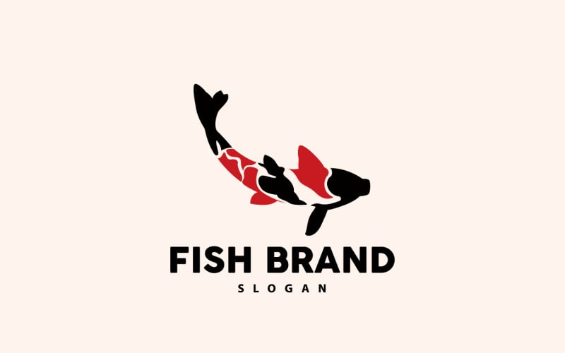 Koi Fish Logo Design Fish Aquarium BrandV2