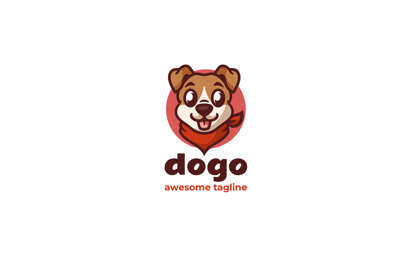 Création de logo de dessin animé de mascotte de chien 2