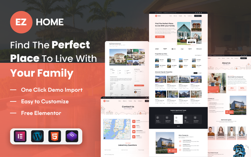 EZ Home: plataforma abrangente de listagens de propriedades