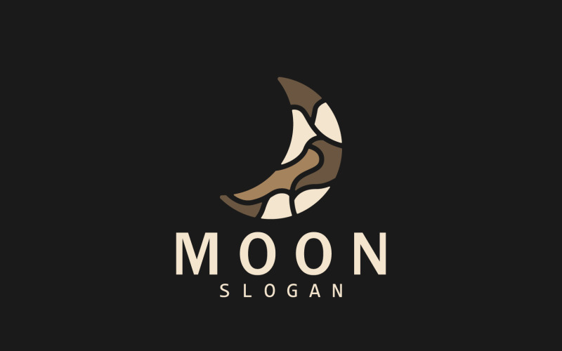 Logo Lune Croissant Étoile Et Lune DesignV3