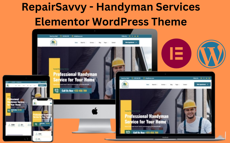 RepairSavvy-杂工服务 Elementor WordPress 主题