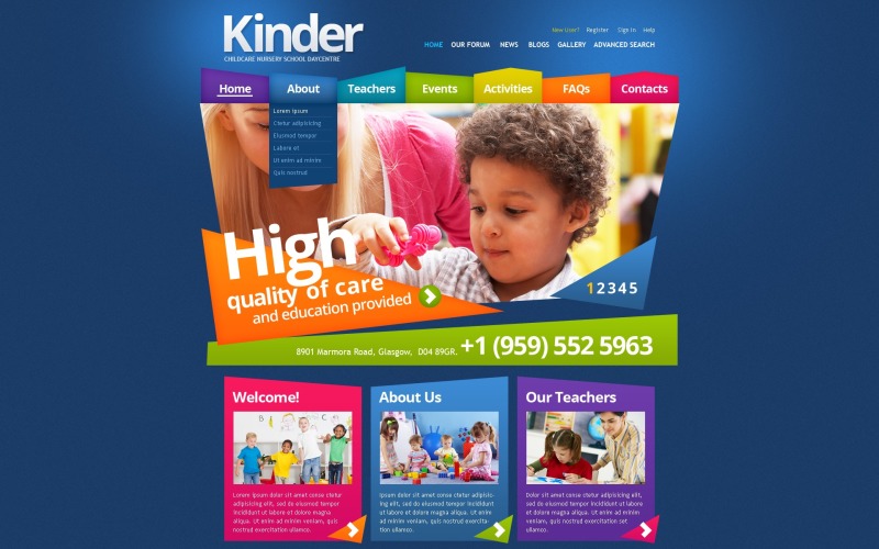 шаблон drupal для начальной школы