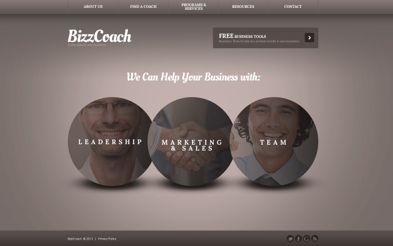 Website-Vorlage der Investmentgesellschaft