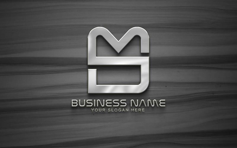 Design professionale del logo MS - tecnologia - identità del marchio