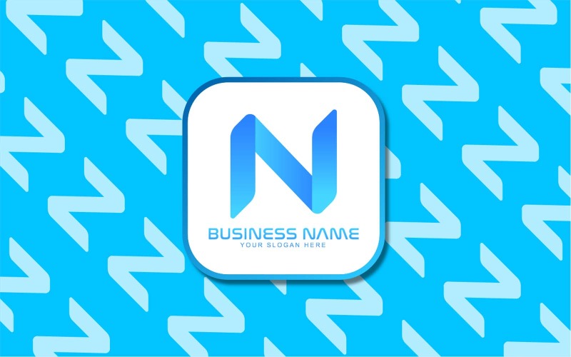 WEB 和 APP N 字母标志设计 - 技术 - 品牌标识