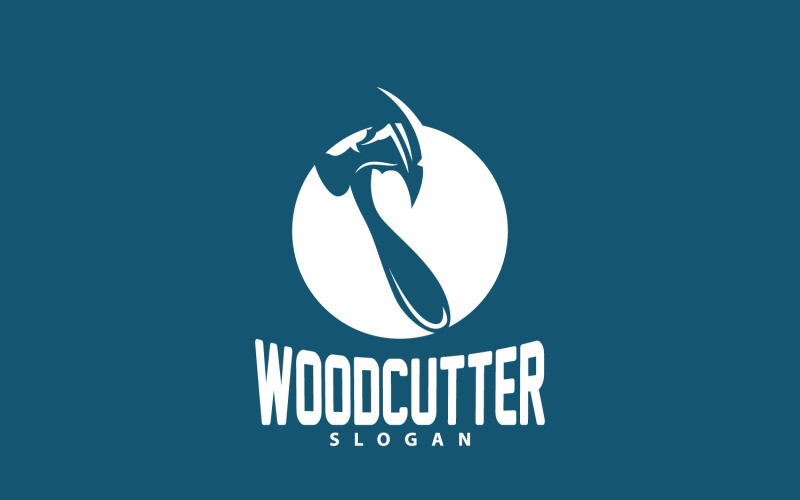 Ascia Logo Utensile da taglio per legno Silhouette LumberjackV19