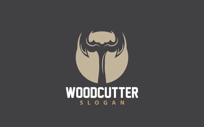 Axe Logo narzędzie do cięcia drewna sylwetka LumberjackV22