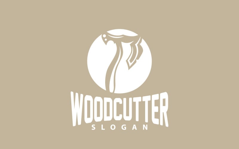 Bijl Logo Hout Snijgereedschap Silhouet LumberjackV18