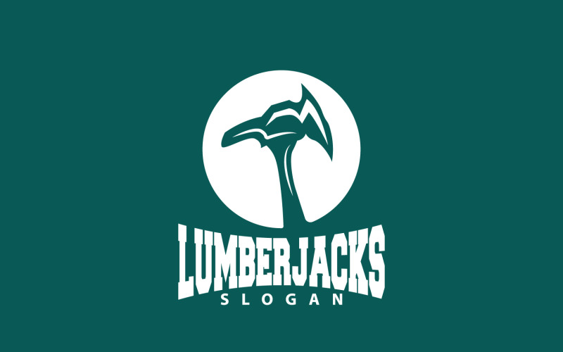 Silueta nástroje na řezání dřeva Axe Logo LumberjackV21