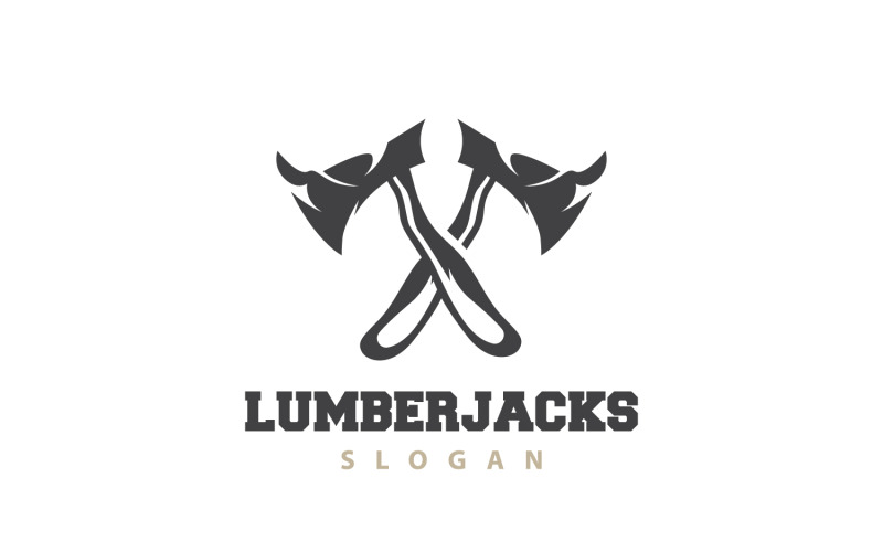Топор Логотип Дереворежущий Инструмент Силуэт LumberjackV6