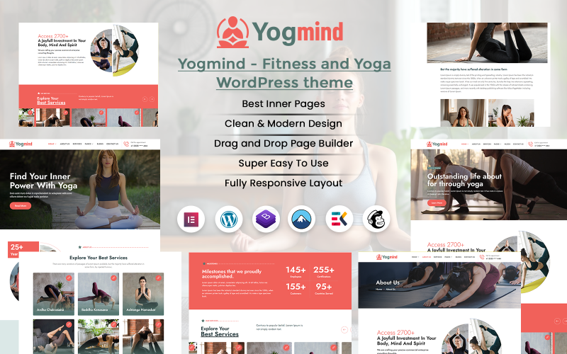 Yogmind – Thème WordPress pour le fitness et le yoga