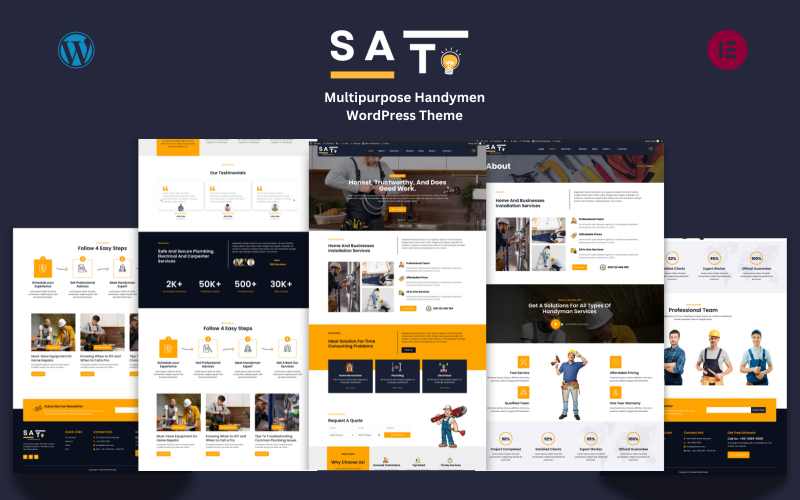 Sato - Handymen Services WordPress-tema