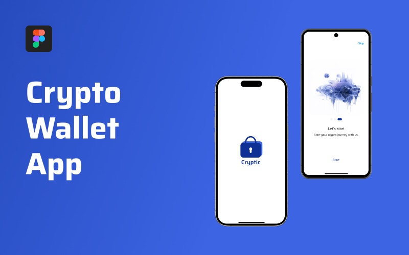 Cryptic — Modelo de interface de usuário do aplicativo móvel Crypto Wallet