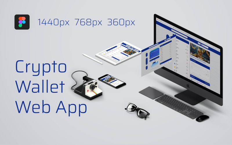 Cryptic – UI-Vorlage für die Web-App einer Krypto-Wallet