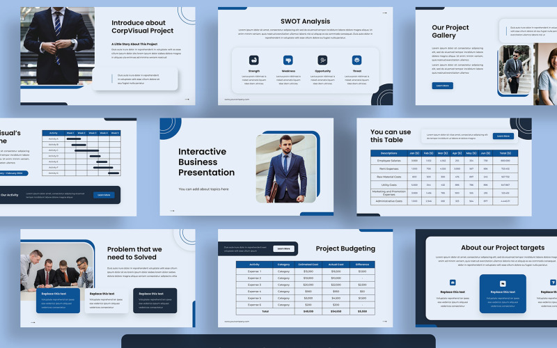 Interactieve zakelijke multifunctionele Google-dia's