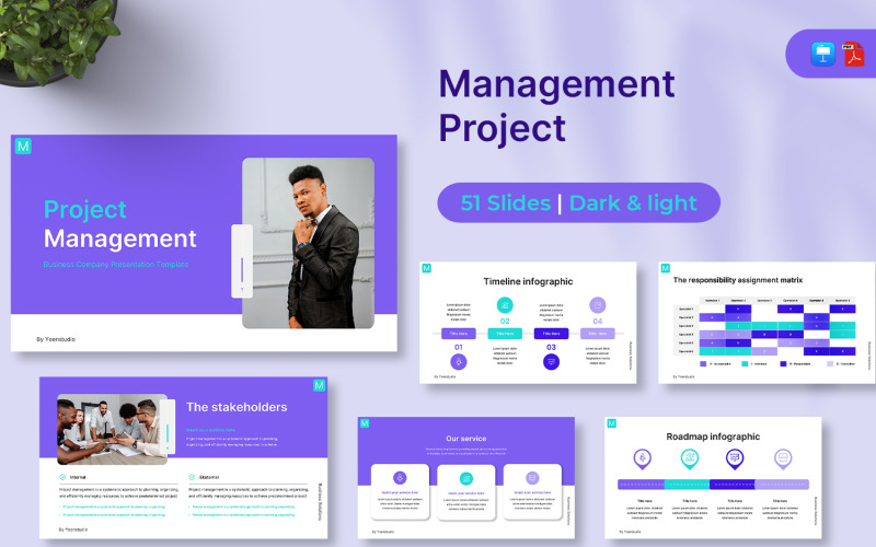 Modello di keynote del progetto di gestione