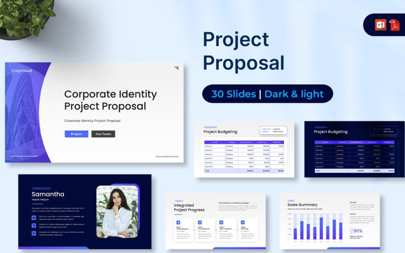 企业项目提案 PowerPoint 模板