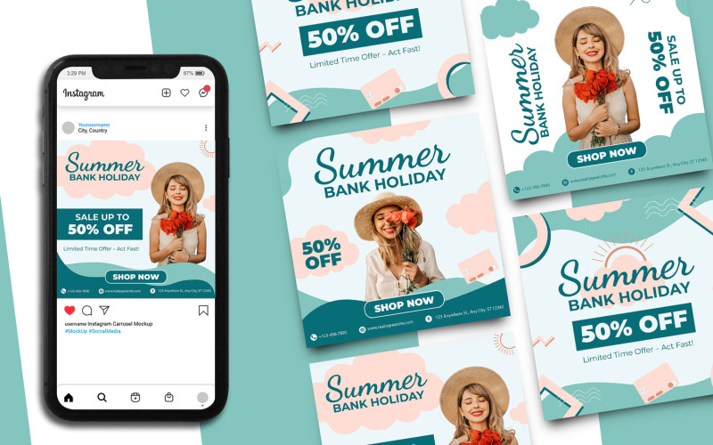 Summer Instagram Post Template