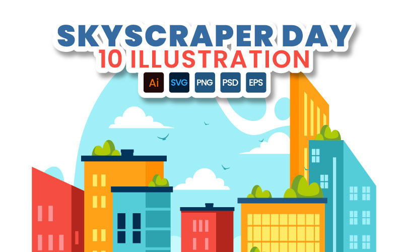 10 Illustrazione del giorno del grattacielo