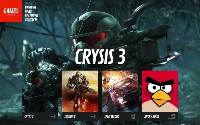 Games website sjabloon