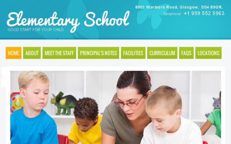 Primary School Facebook HTML CMS Template