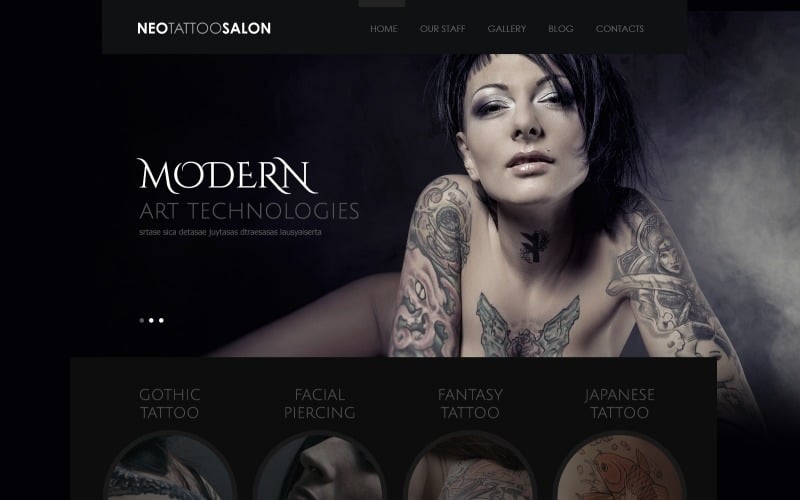 Reszponzív tetováló szalon WordPress téma