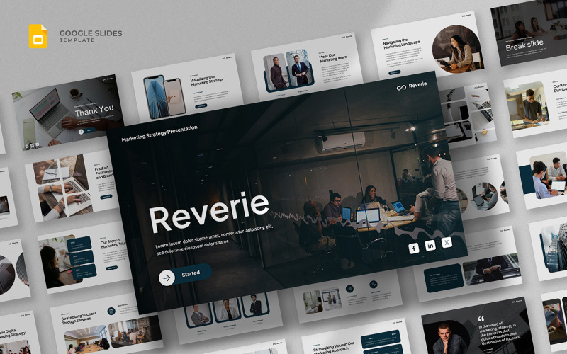 Reverie – шаблон маркетингової стратегії Google Slides