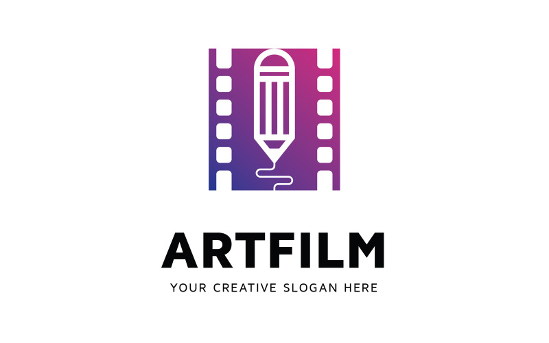 Modello di progettazione del logo del film d'arte