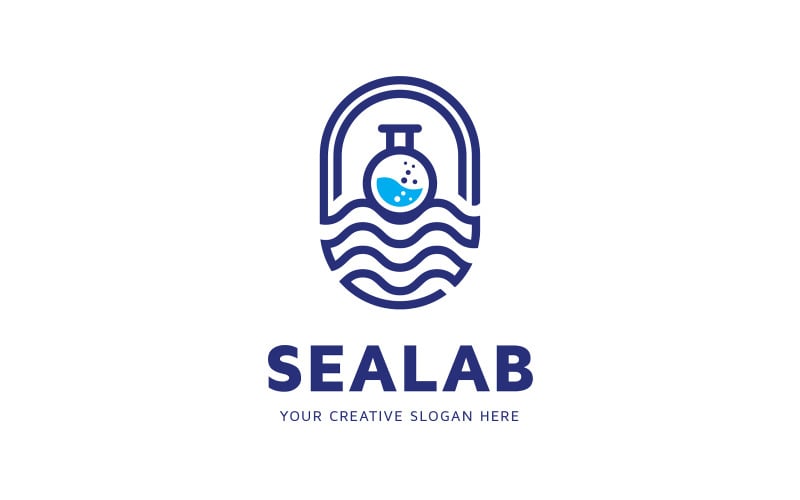 Sea Lab / Lake Lab Logo Design Template - TemplateMonster