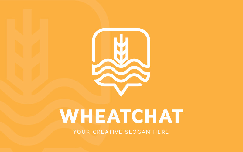 Weizen-Chat-Logo-Design-Vorlage