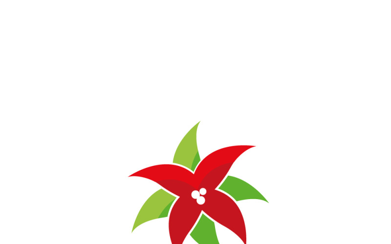 Çin kırmızı çiçek logosu, vektör
