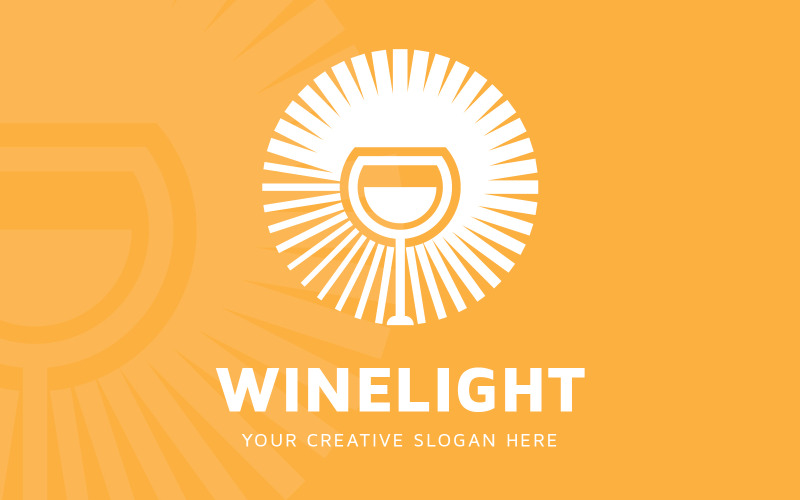 Wine Light logó tervezősablon