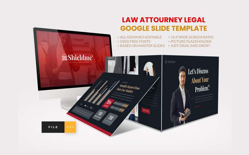 Адвокат Юридичний шаблон Google Slide