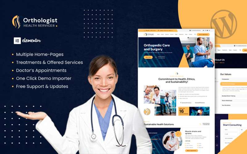 Ortologista - Tema WordPress de clínica ortopédica e quiroprática
