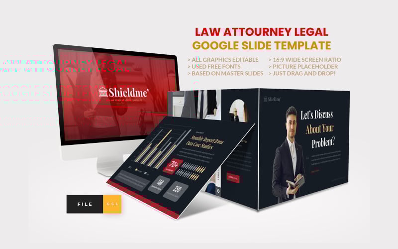Plantilla de diapositiva de Google legal para abogados