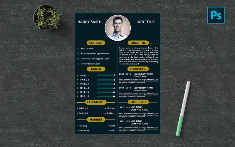 Darmowy elegancki szablon CV