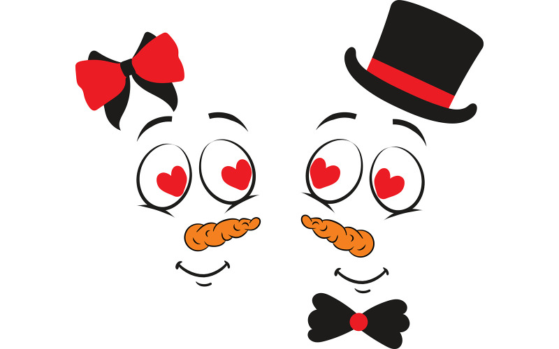 Милий сніговик у коханні вектор