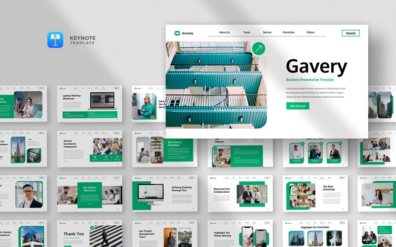 Gavery - Keynote-Vorlage für Unternehmen